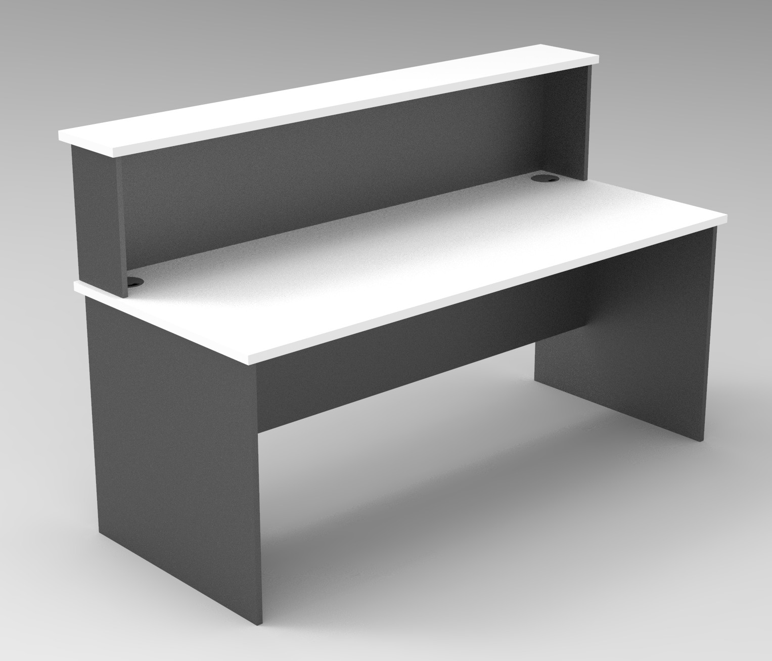 Rapid Worker Straight Desk - With Reception Hob